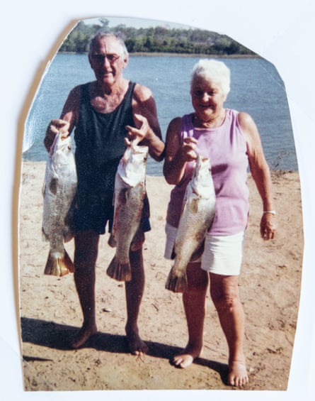 Ron and Irene hold fish they caught