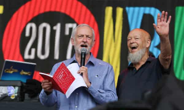 Jeremy Corbyn at the 2017 Glastonbury festival