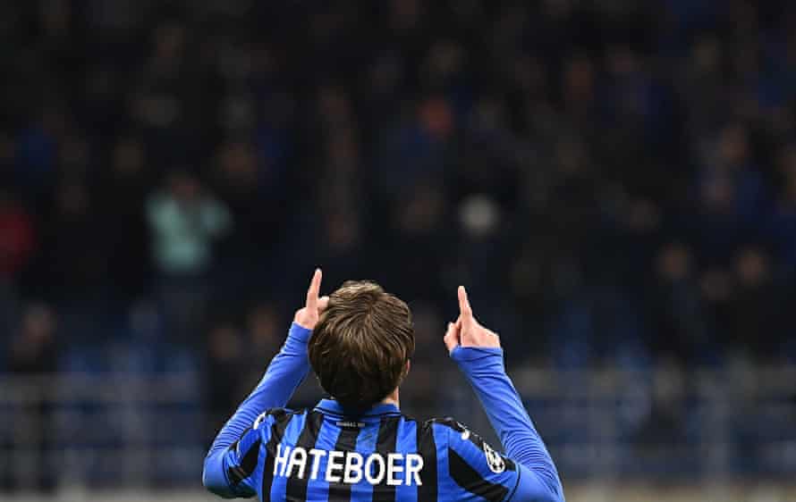 Hateboer celebrates after scoring his second goal.
