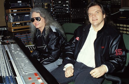 Meat Loaf and Jim Steinman recording Bat Out of Hell II in Los Angeles, 1991