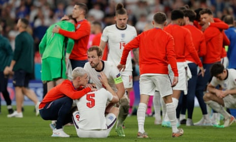 England players struggle to come to terms with the Euro 2020 final defeat by Italy.