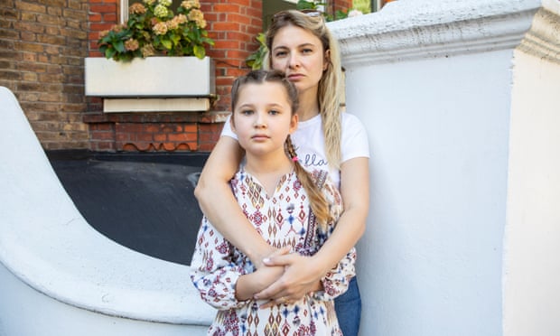 Olha Apriamova and her daughter Alina, refugees from Kyiv.