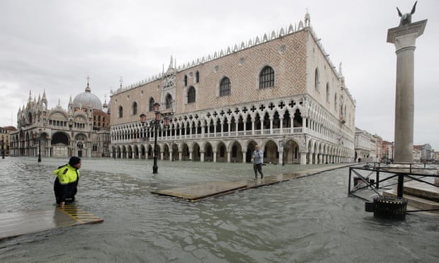 Venetians were hit by a high water of 150cm on Sunday