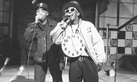 Chuck D and Flavor Flav performing in New York in 1988.