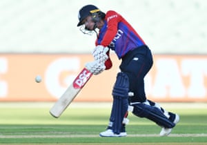 Danni Wyatt smacks one to the boundary.
