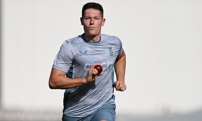County cricket: Yorkshire v Essex, Northamptonshire v Surrey – live | County Championship 2 Matthew Potts running in in England training gear.