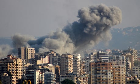 Smoke rises from the site of an Israeli airstrike on Tyre in southern Lebanon on Thursday. Smoke rises from the site of an Israeli airstrike on Tyre in southern Lebanon on Thursday.