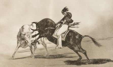 Detail from a La Tauromaquia etching