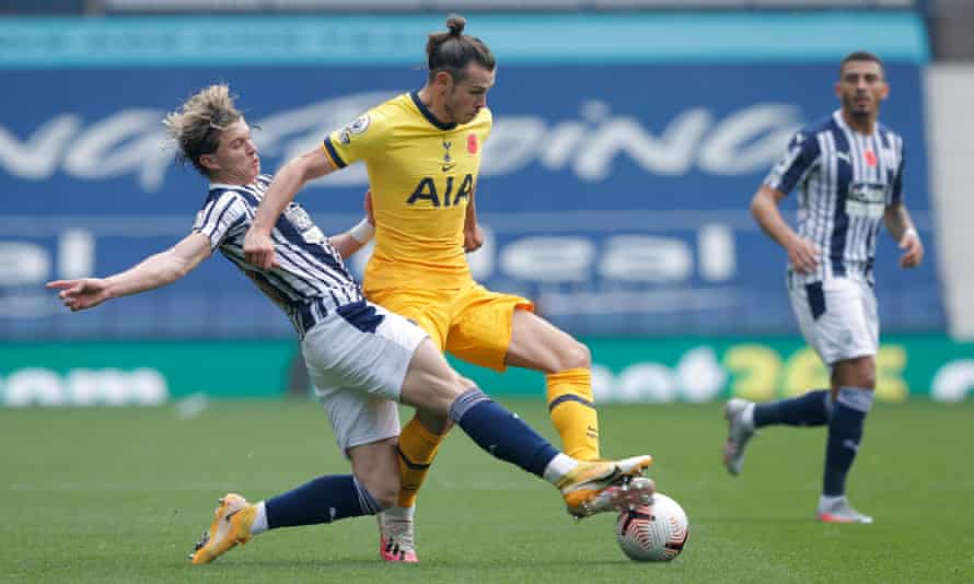 Gareth Bale (centre), in action against West Brom, has failed to find any rhythm or intensity.