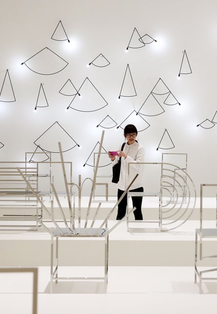 The installation Manga Chairs by Nendo design studio and designed by Oki Sato