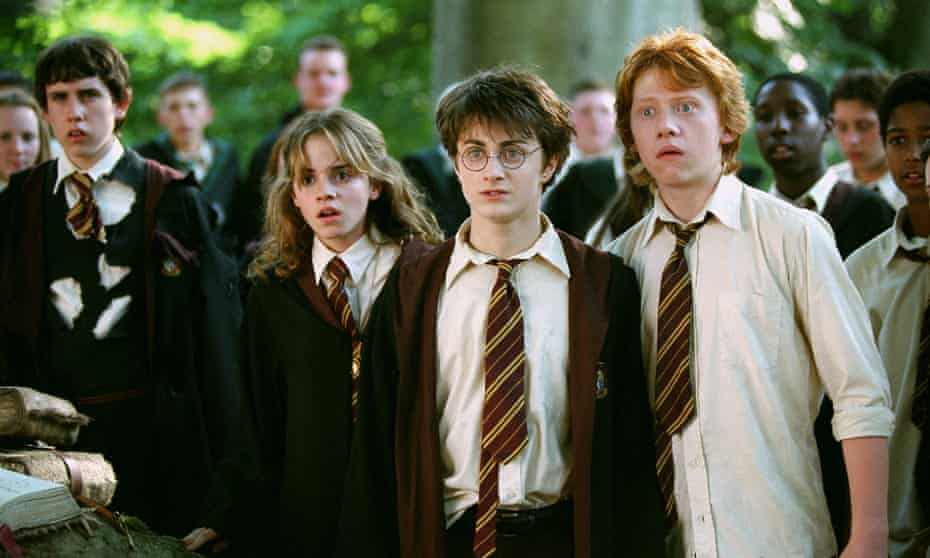 Hermione Granger (Emma Watson), Harry Potter (Daniel Radcliffe) and Ron Weasley (Rupert Grint) in Harry Potter and the Prisoner of Azkaban 