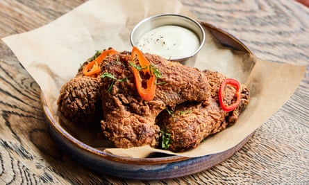 ‘Crisp, gorgeous and far too hot to eat’: Sophie’s Steakhouse’s buttermilk fried chicken wings.
