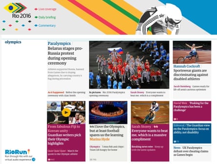 Rio 2016 front page