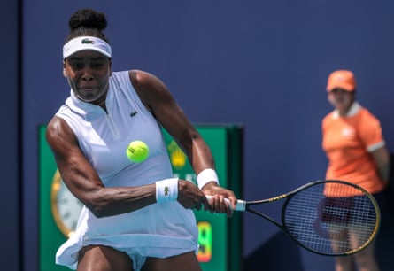 Venus Williams plays a shot