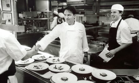 Raymond Blanc at his restaurant in Great Milton, Oxfordshire, in 2002.