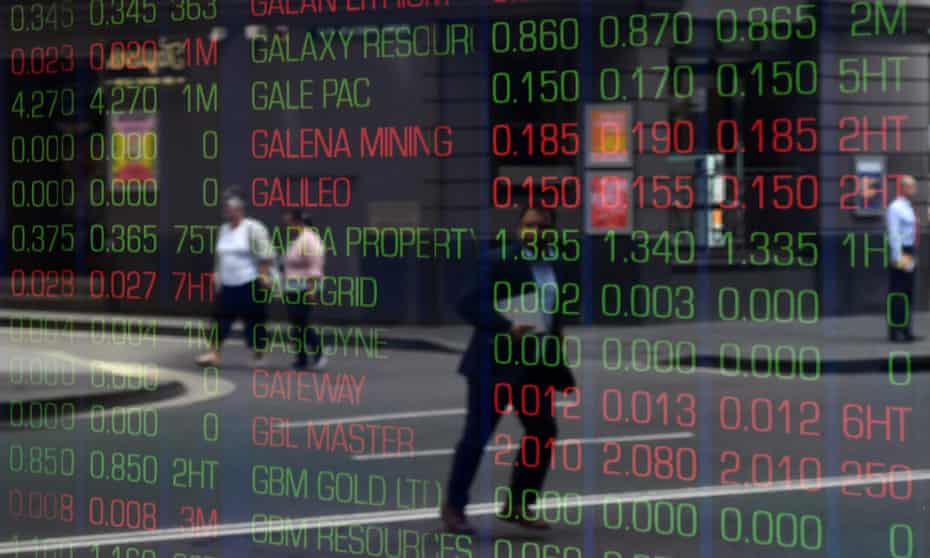 Digital market boards at the Australian Stock Exchange