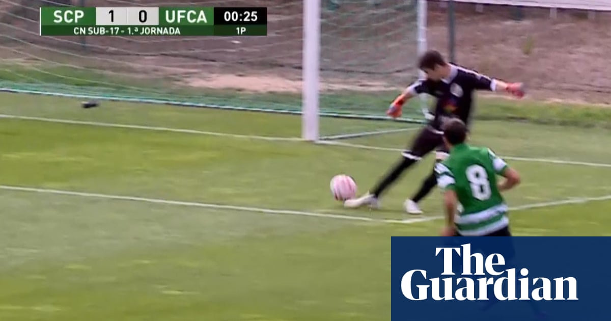 Goal start: Sporting under-17s score opener without touching the ball – video