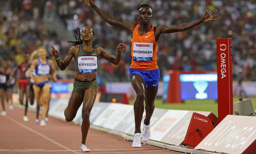 Francine Niyonsaba won her duel with Faith Kipyegon in the 3000m
