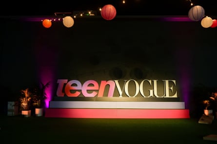 a sign reads ‘teen Vogue’