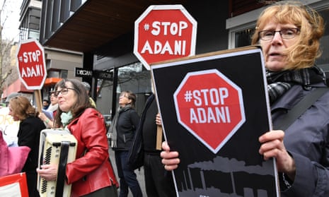 Protesters against the Adani coalmine