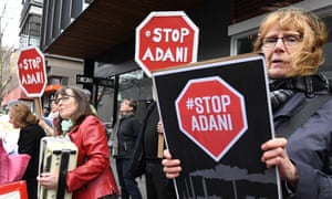 Galilee Blockade protesters gather outside Bill Shorten’s office in Moonee Ponds, Melbourne