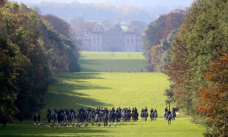The Duke of Beaufort’s hunt at Badminton, Gloucestershire, in 2013.