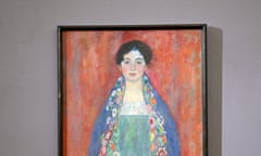 Klimt’s Portrait of Fräulein Lieser in an auction house.