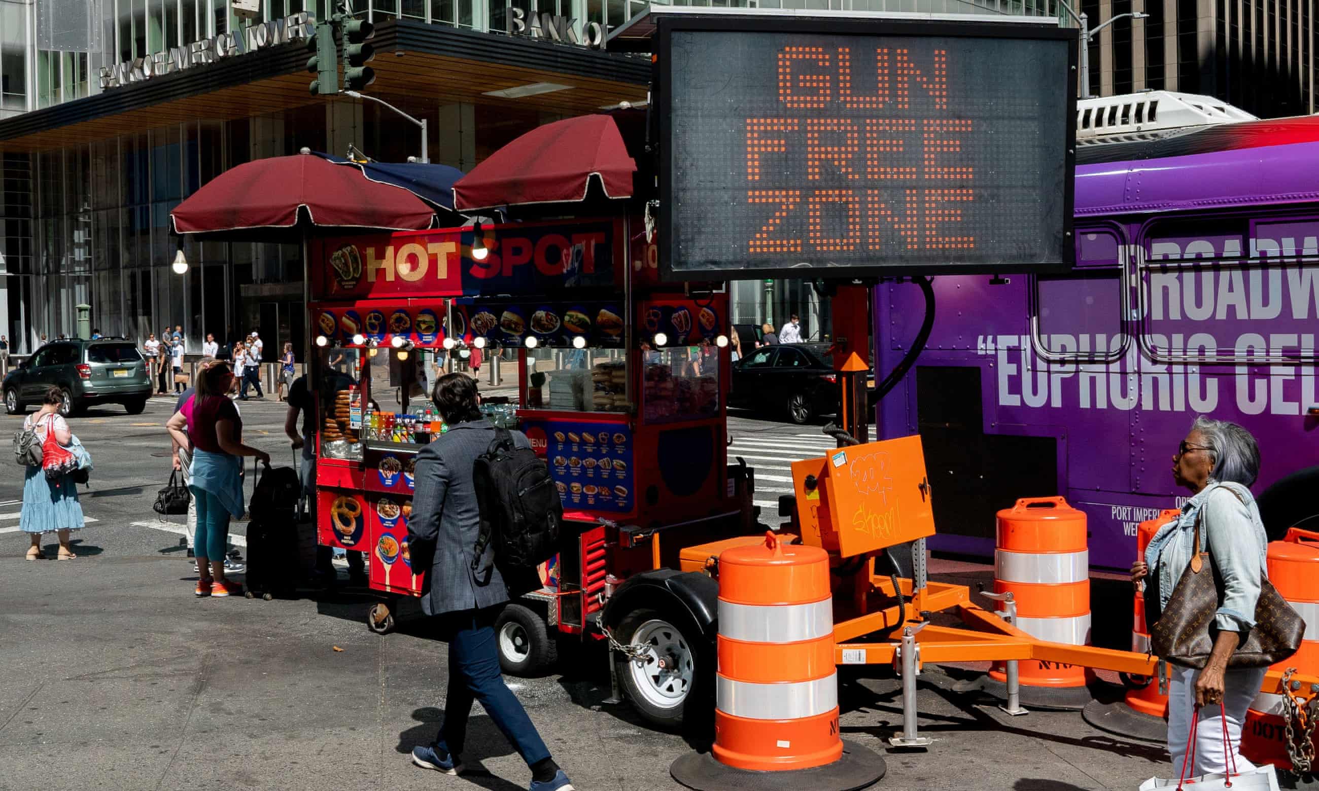 ‘Good luck enforcing it’: New York debuts Times Square gun-free zone
