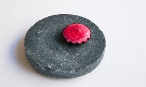 Puddings were the star of the show: preserved raspberry tart at Roganic Restaurant.
