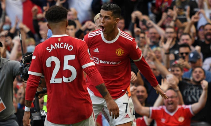 Jadon Sancho's station uncertain in shadow of Ronaldo's shining start | Manchester United | The Guardian