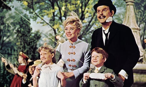 The Banks family in Disney’s 1964 films Mary Poppins, played by (from left) Karen Dotrice, Glynis Johns, Matthew Garber and David Tomlinson.