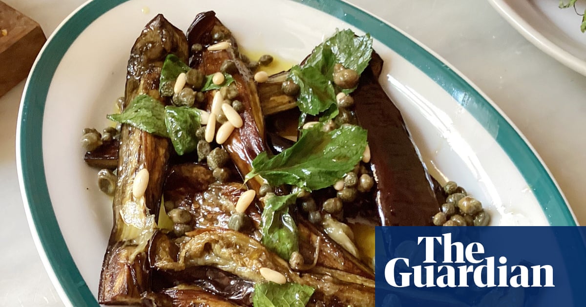 Rachel Roddy's recipe for sweet-and-sour aubergines with capers, pine nuts and mint | A kitchen in Rome