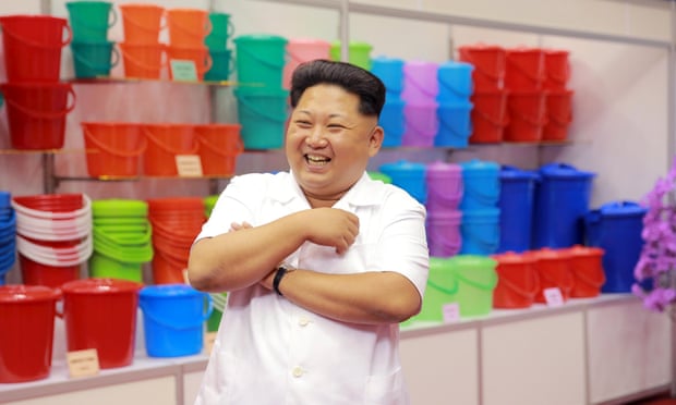 Kim Jong-un touring a product exhibition. Citizens are becoming more aware of their consumer choices. 