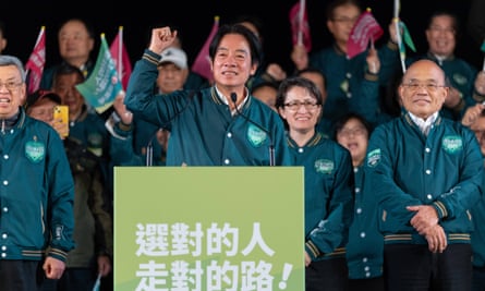 Taiwan’s vice-president, William Lai, at a rally