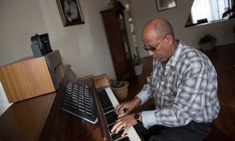 Hailu Mergia at home: ‘The Lady Is a Tramp – I love that one! My favourite is old jazz.’ 