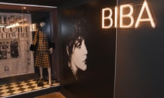 A glimpse inside The Biba Story exhibition at the Fashion and Textile Museum in London.