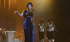 Cynthia Erivo portrays Aretha Franklin in a scene from the National Geographic miniseries “Genius: Aretha.” (Richard DuCree/National Geographic via AP)