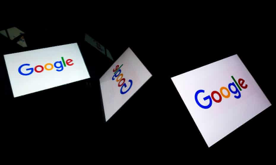 Google logo displayed on a tablet