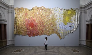 El Anatsui’s Gravity and Grace (2010) on display during at the Museum of Arts in Bern, Switzerland, earlier this year.