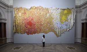 El Anatsui’s Gravity and Grace (2010) on display during at the Museum of Arts in Bern, Switzerland, earlier this year.
