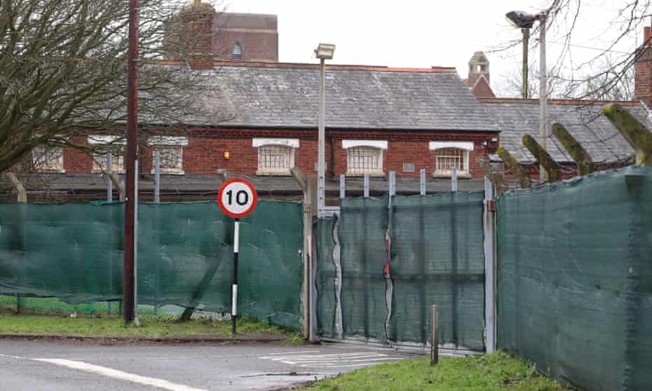 Napier Barracks in Folkestone, Kent, houses about 400 refugees.