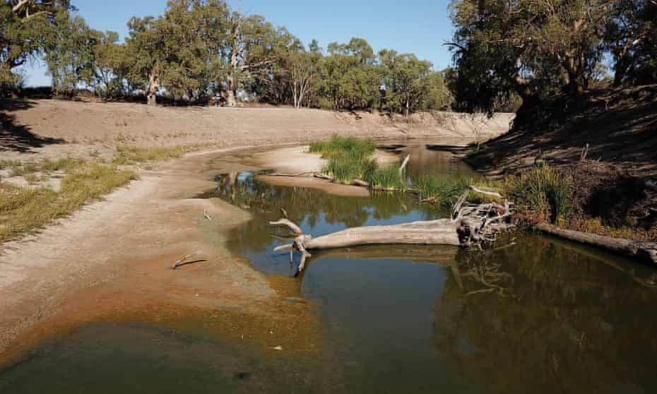 depleted Darling River at Menindee