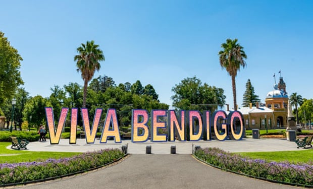 The Viva Bendigo sign in the city’s central Rosalind Park