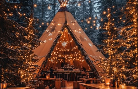 Alpine tipi at the Hare & Hounds, Cumbria.