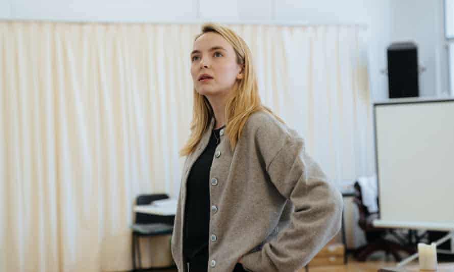 Jodie Comer in rehearsal for Suzie Miller’s play Prima Facie.