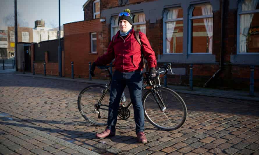 Lol Grant, 51, in Prestwich city center.