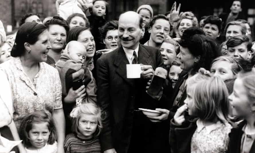 Clement Attlee, in London in 1945