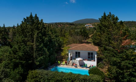Kalamaki Katerina villa, which has view out to sea across the Bay of Messinia.