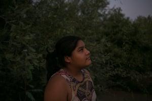 Evelin Bautista, 14, in front of her home in the community of El Mayor in Baja California Norte. Bautista is a member of the Cucapa indigenous community, their name means “cloud people,” which refers to the fog along the Colorado River.