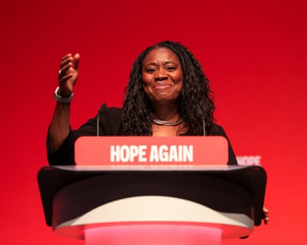 Miatta Fahnbulleh speaking at the Labour party conference